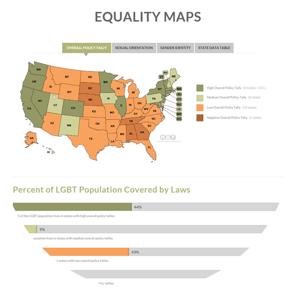 Discover where your state stands on LGBT Equality issues