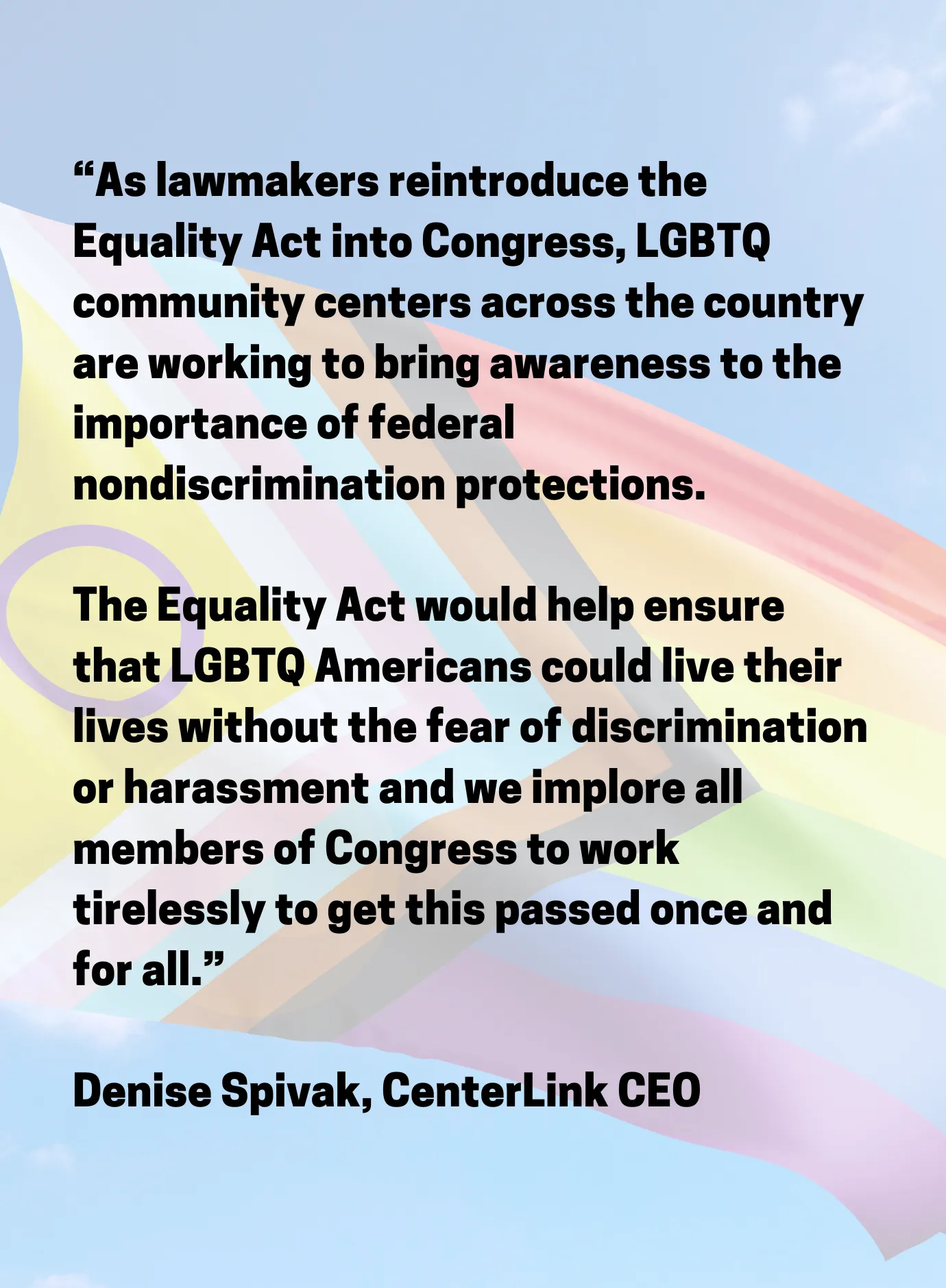 Equality Act Statement from CenterLink image